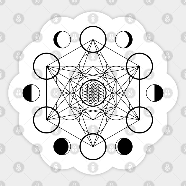 Metatron's Cube | Sacred Geometry Sticker by CelestialStudio